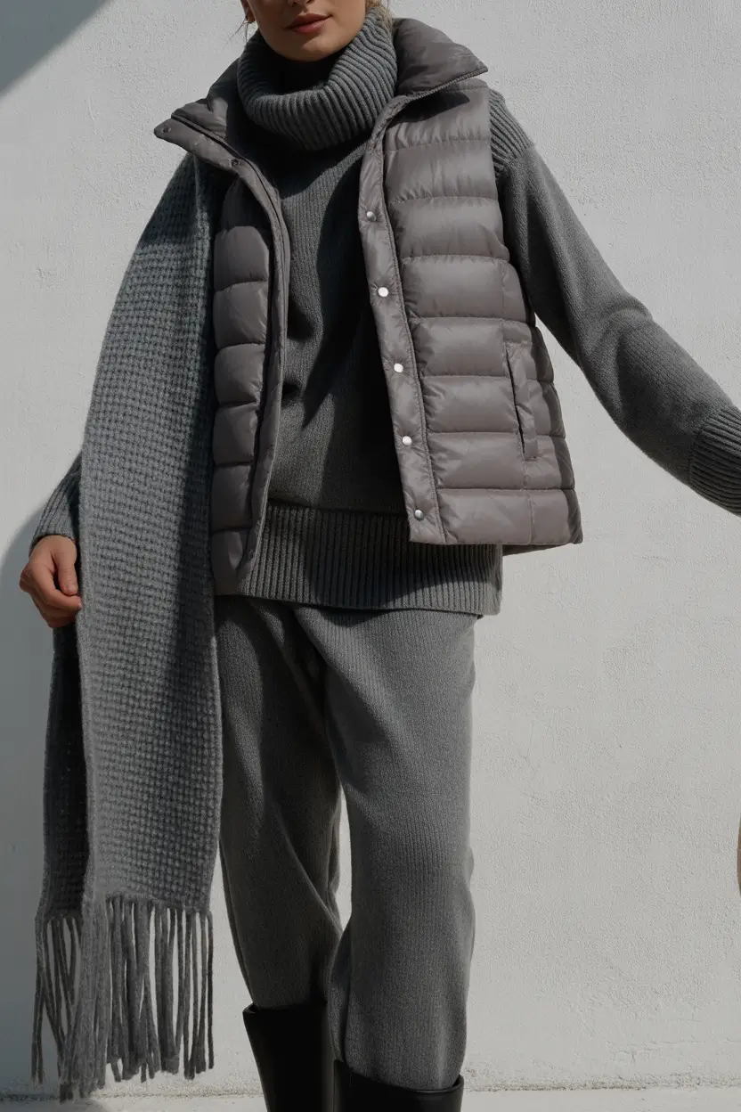 Winter Outfit Inspo 2025 2026 Grey Comfort Layers