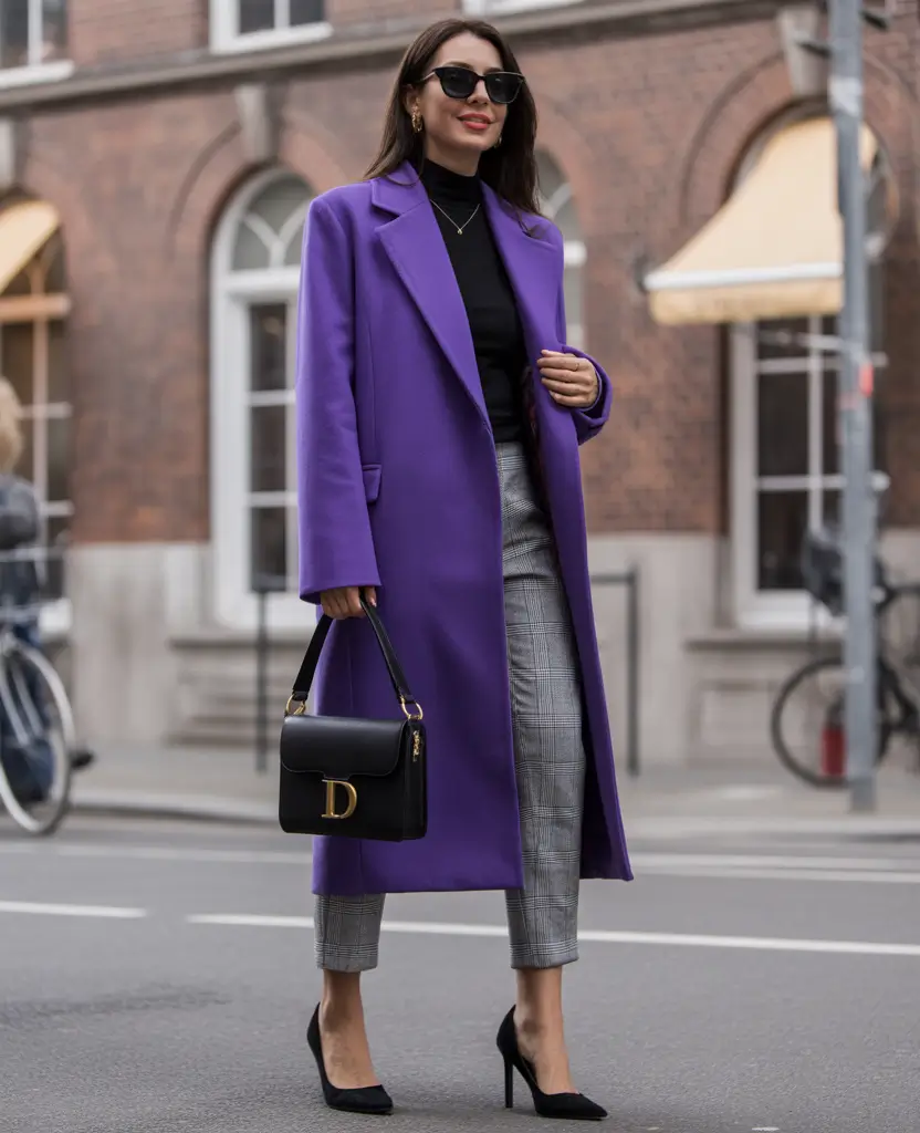 Winter Outfit Inspo 2025 2026 Vibrant Purple Power