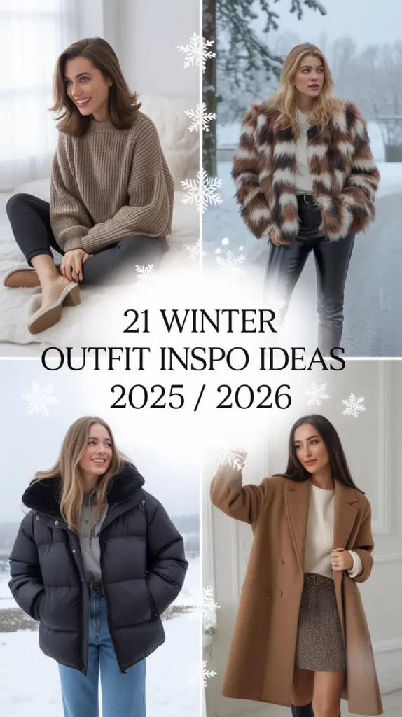Winter Outfit Inspo Ideas 2025 / 2026: Street Style & Casual Chic Looks