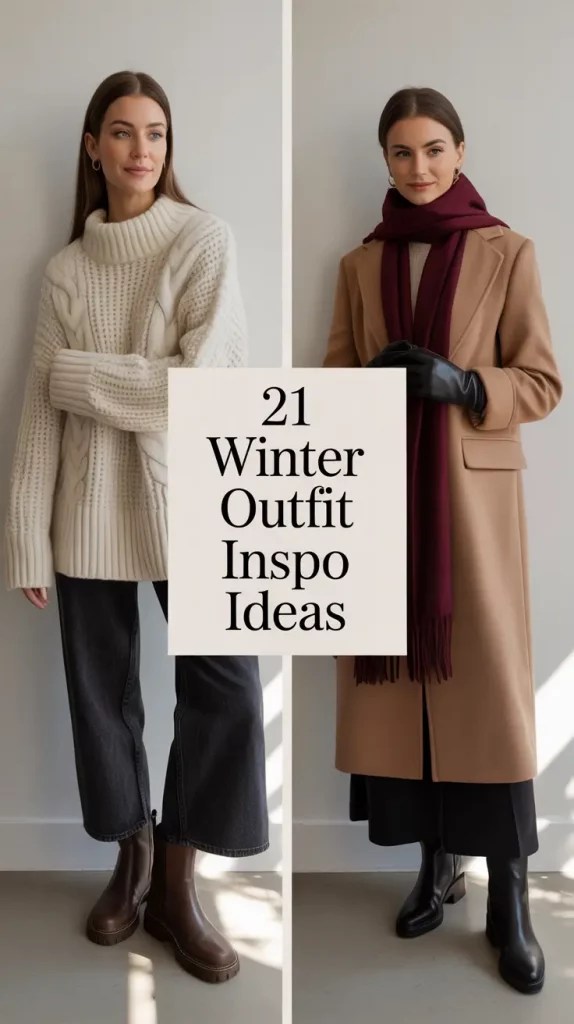 Winter Outfit Inspo Ideas 2025 / 2026: Street Style & Casual Chic Looks