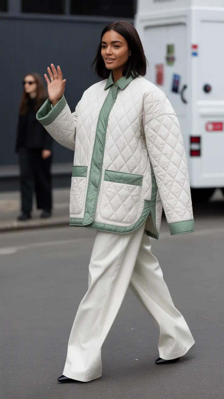 winter outfits cold classy chic elegant Soft Quilted Pastels