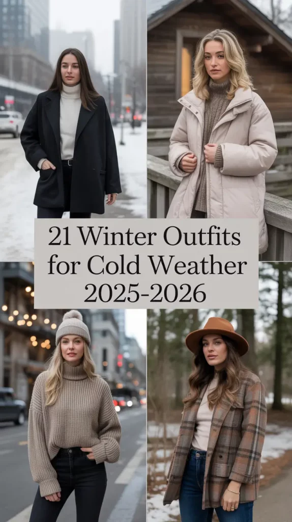 Winter Outfits for Cold Weather 2025–2026: Classy, Casual & Snow Fashion Inspiration