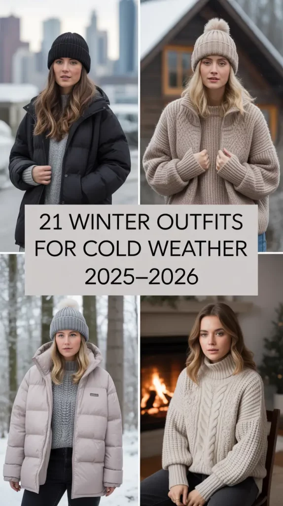 Winter Outfits for Cold Weather 2025–2026: Classy, Casual & Snow Fashion Inspiration