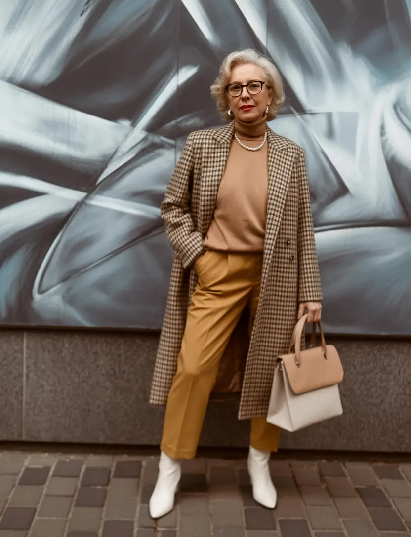 winter outfits for women over 60 Heritage Patterns and Warm Neutrals