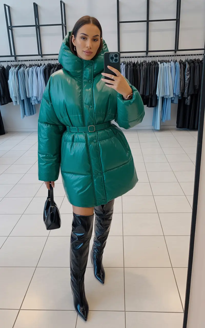 winter outfits inspiration 2025 Bold & Belted Elegance
