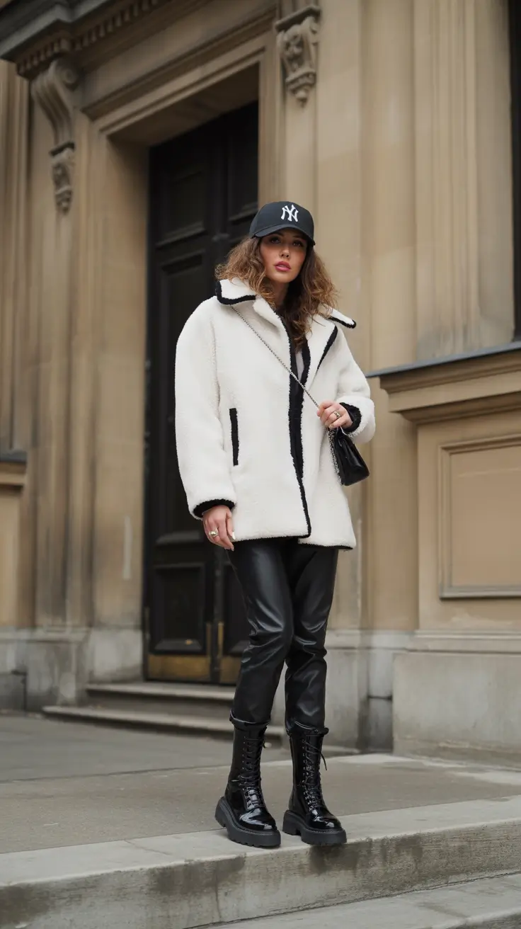 winter outfits inspiration 2025 Urban Edge with a Twist
