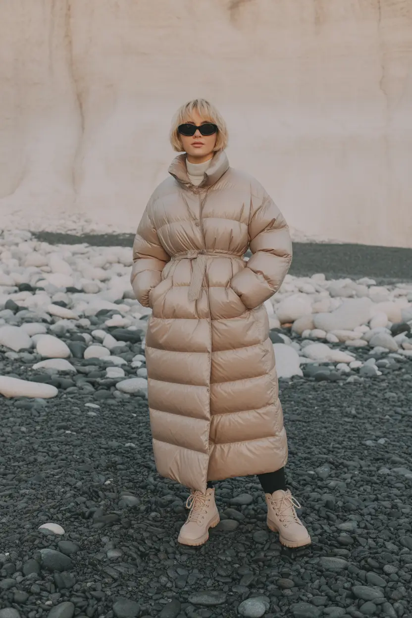 winter outfits inspiration 2025 Longline Minimalist Chic