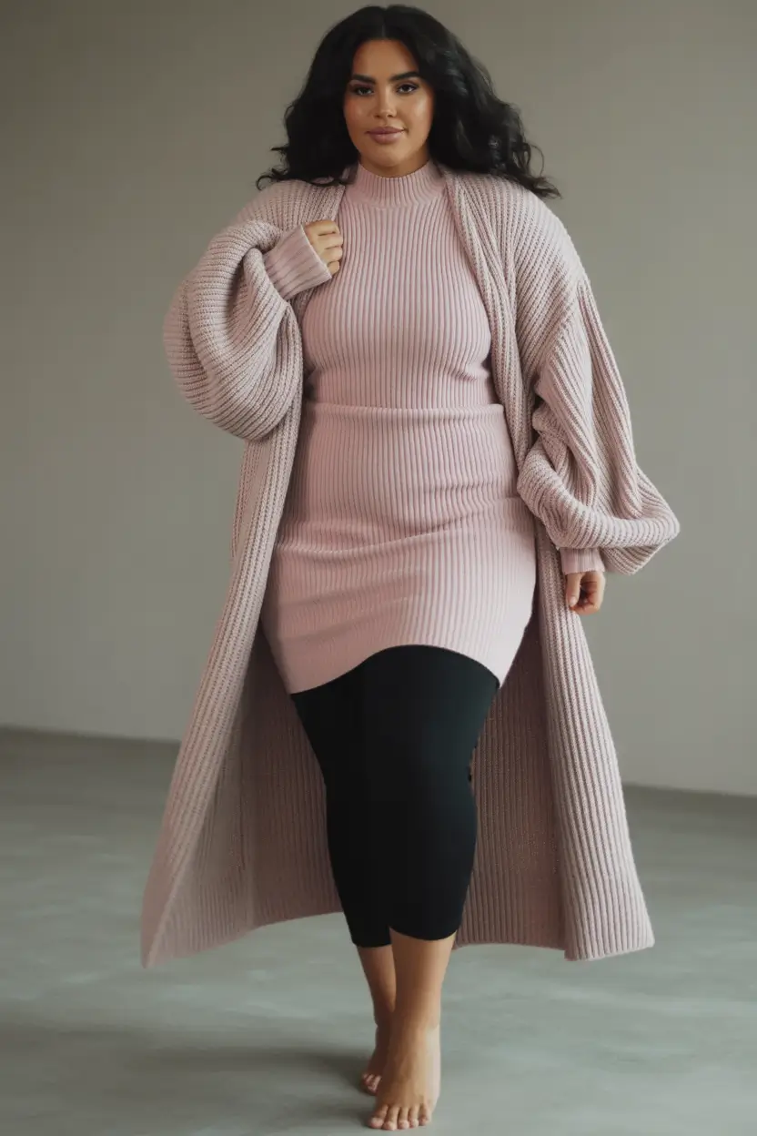 plus size winter outfits dressy classy Elegant Knitwear Layers