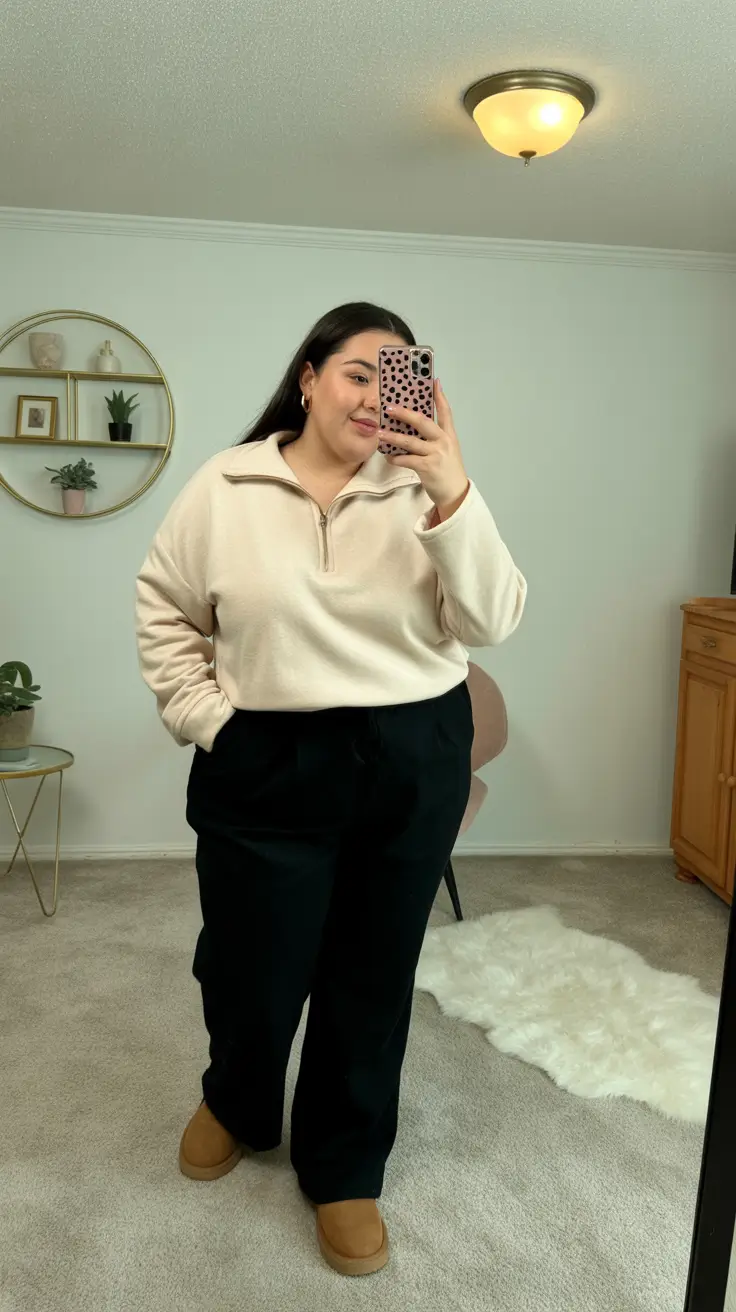 plus size winter outfits casual Minimalist Everyday Comfort