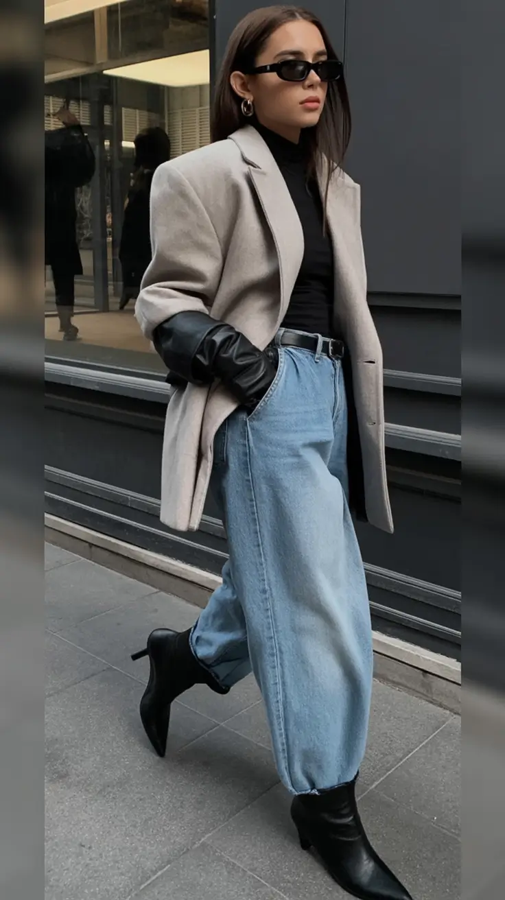 winter work outfits for women 2025 oversized blazer cool