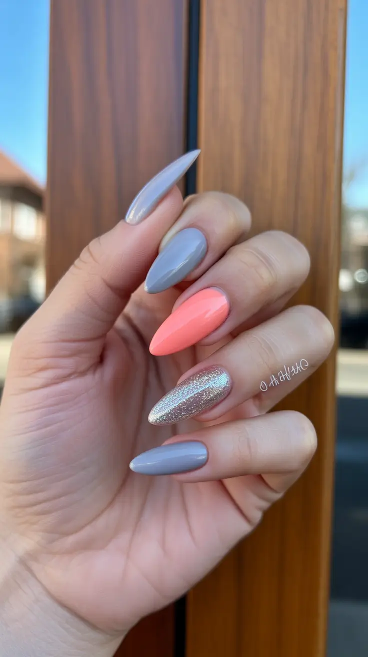 winter acrylic nails designs Frosty Sunset Unexpected Soft Tones