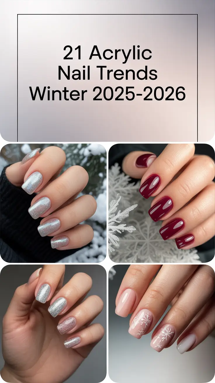 Acrylic Nail Trends Winter 2025–2026: Chic Designs, Colors & Inspo for the Cold Season