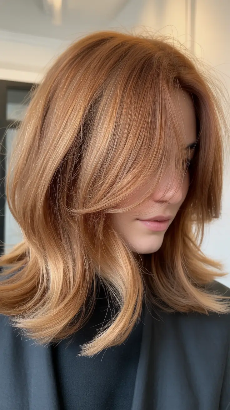 auburn winter hair color Golden Auburn Layers