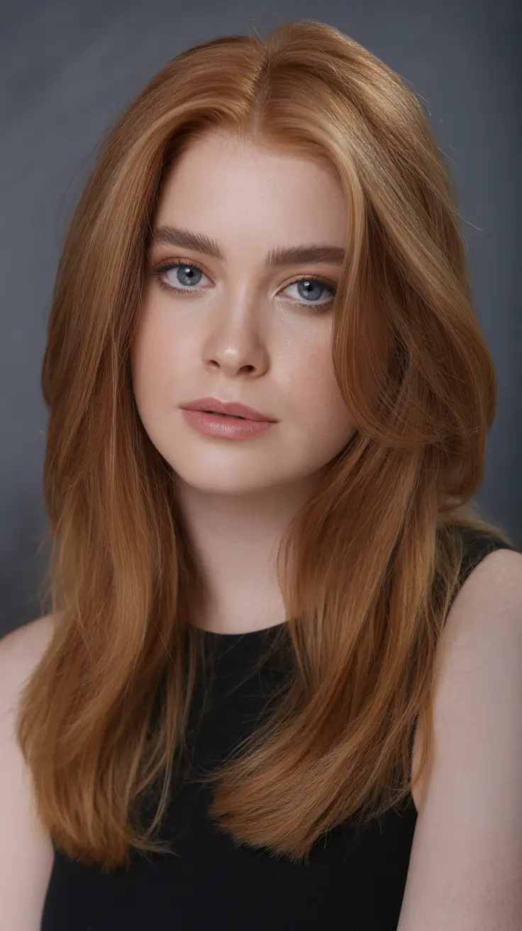 auburn winter hair color Buttery Copper Gloss