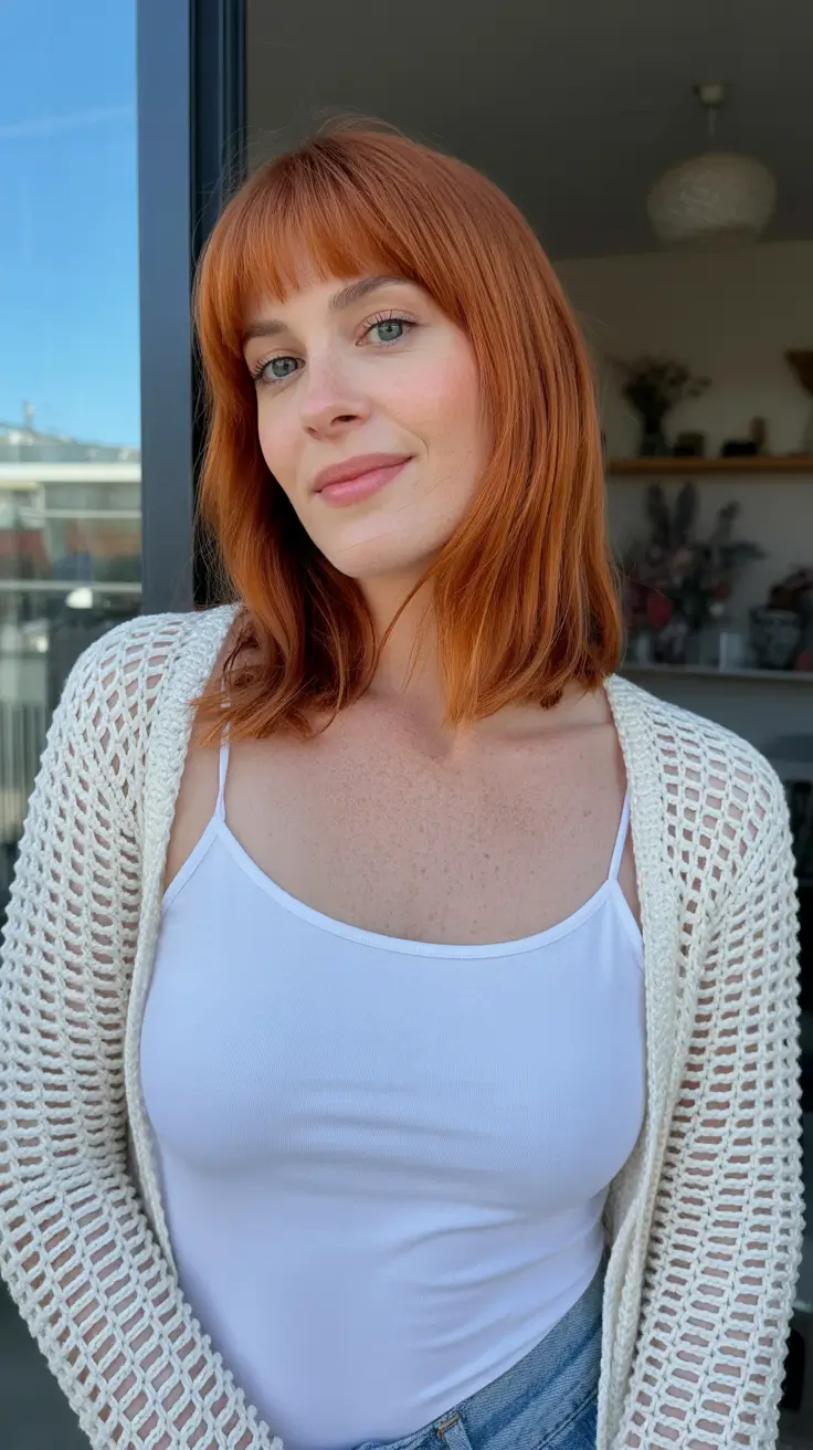 auburn winter hair color Copper Fringe Glow