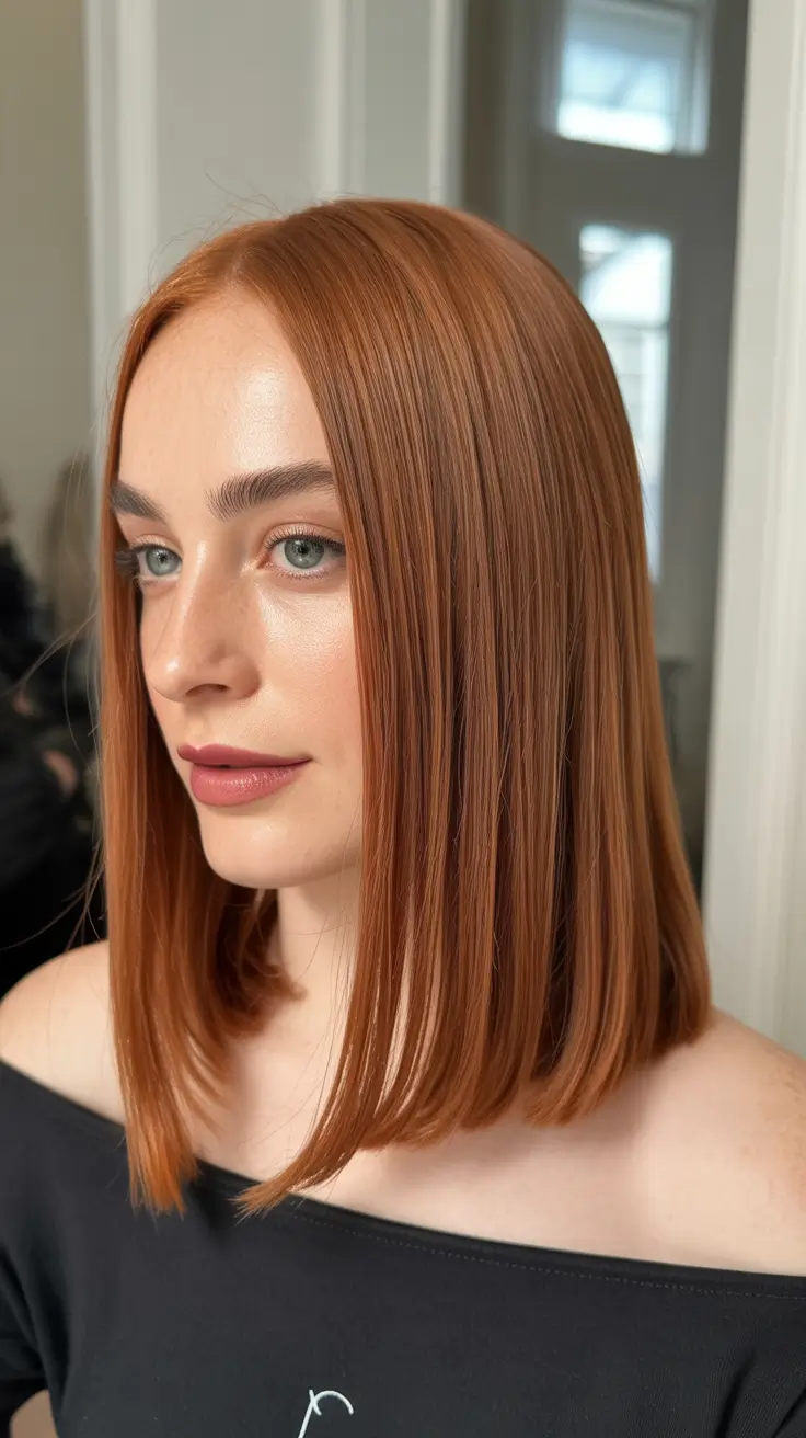 auburn winter hair color Silky Auburn Straight