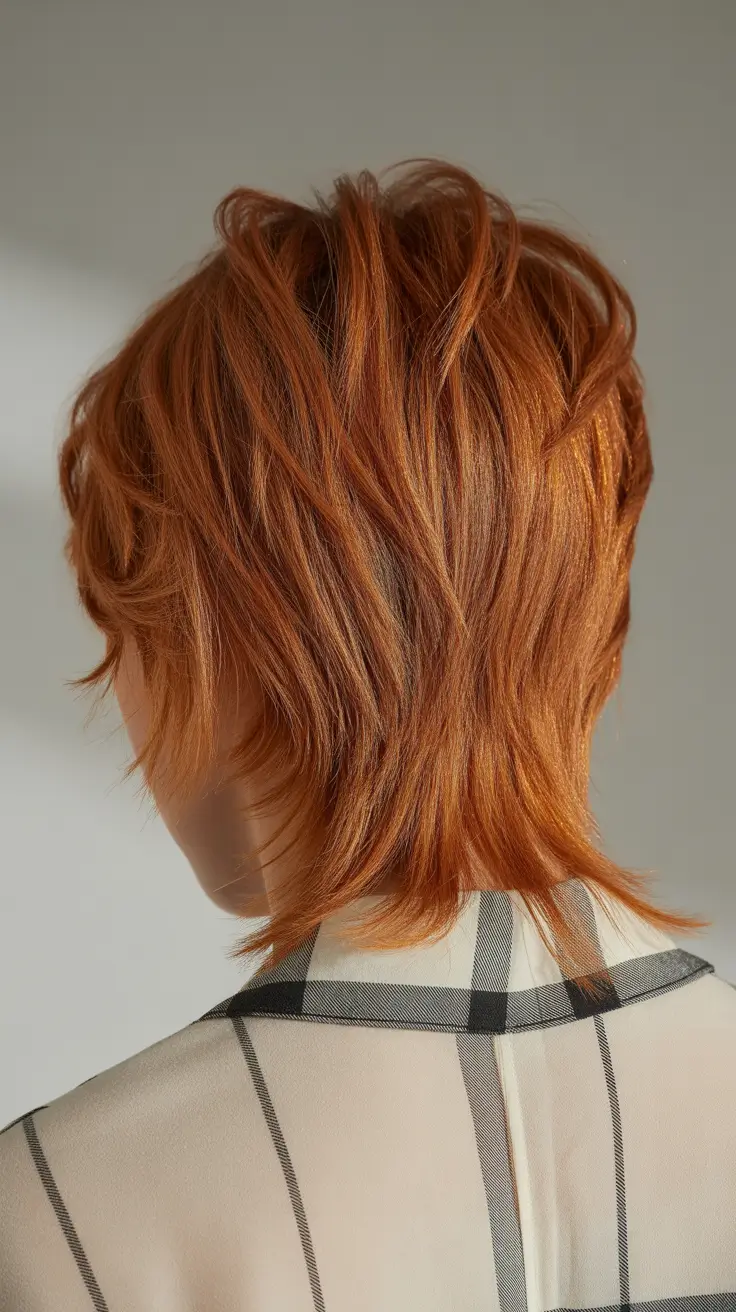 auburn winter hair color Golden Copper Shag