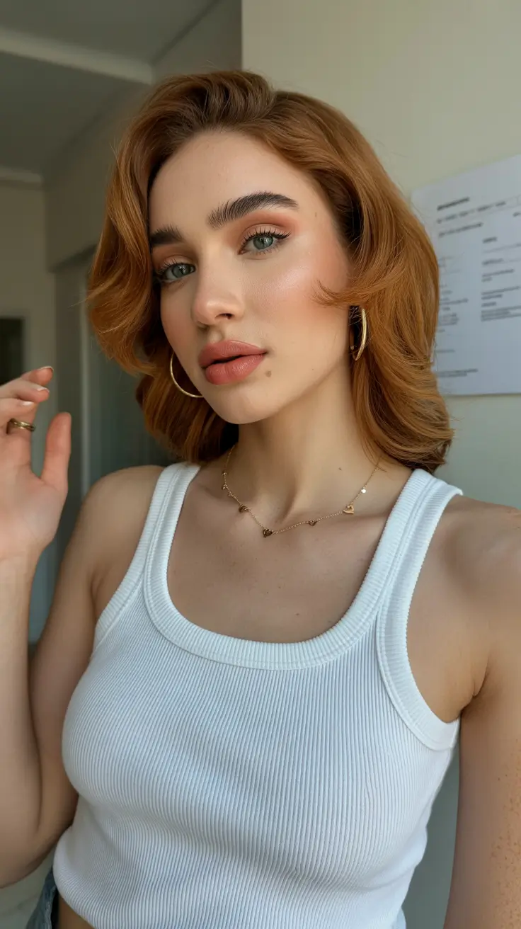 auburn winter hair color Copper Chic Bob