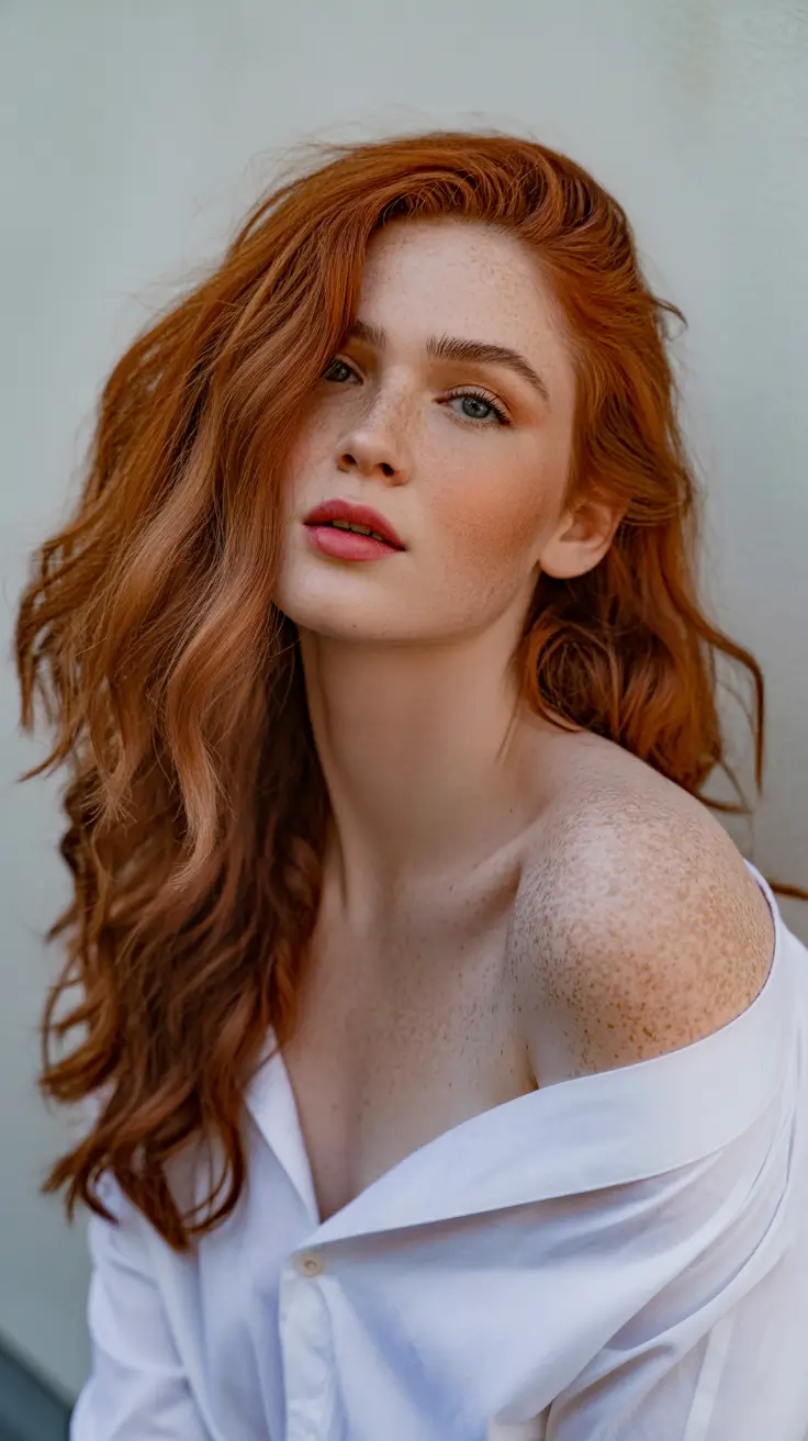 auburn winter hair color Rustic Auburn Waves