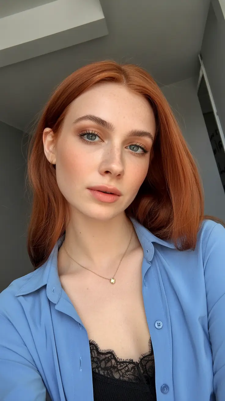 auburn winter hair color Soft Amber Classic