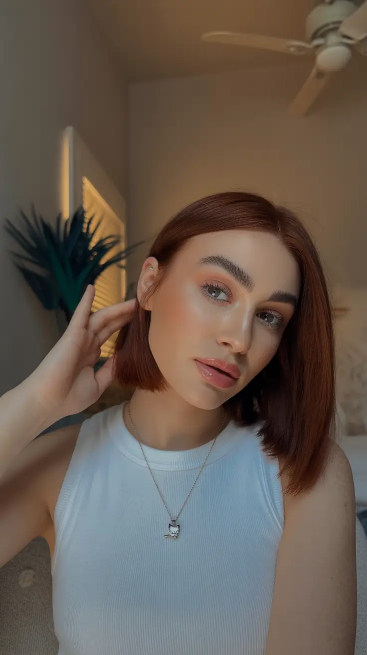 auburn winter hair color Chestnut Whisper Bob