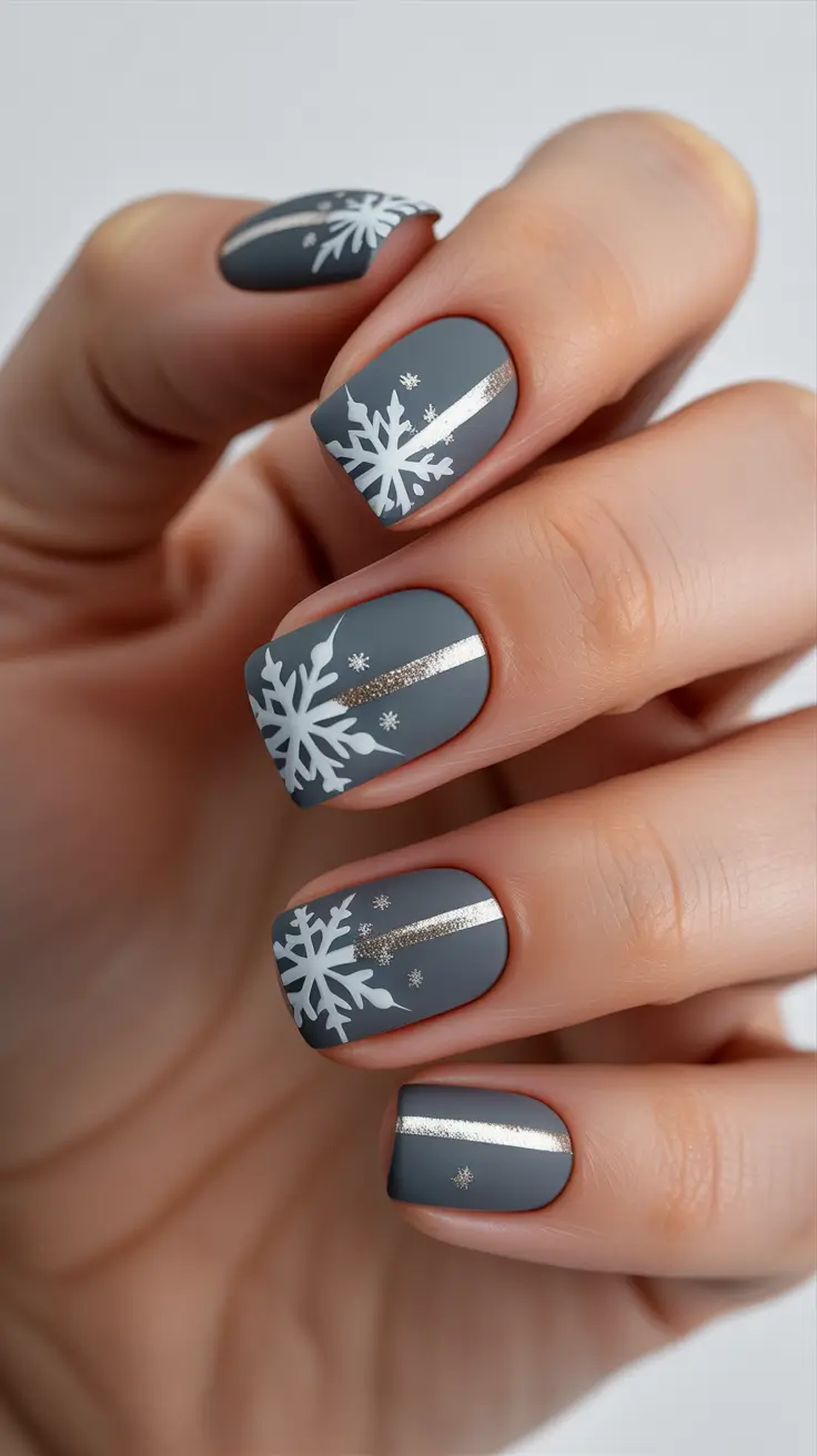 Best Gel Nails Christmas 2025 Frost Line Elegance