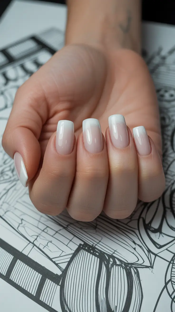 christmas nail designs 2025 Snowy French Perfection