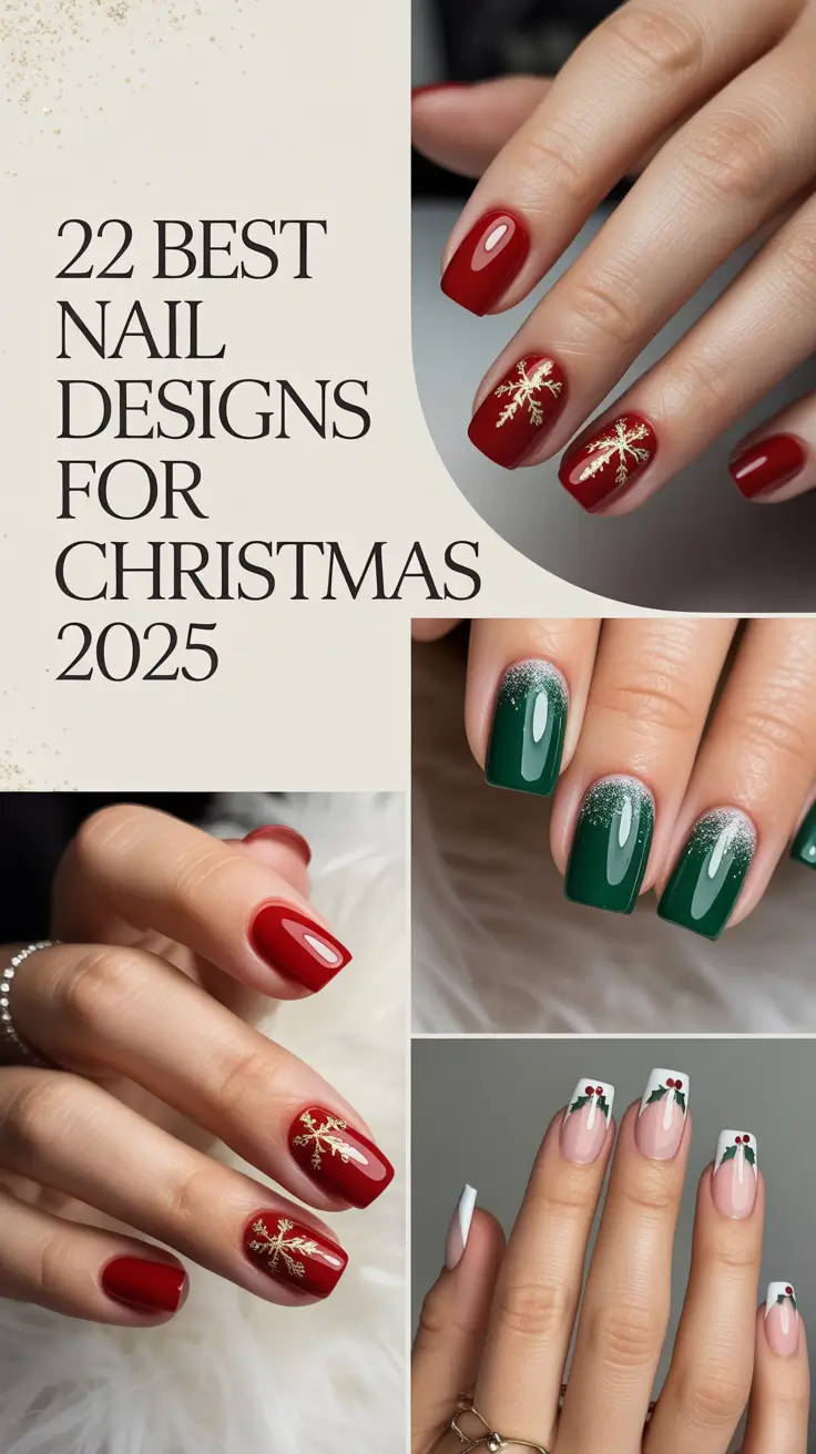 Best Nail Designs for Christmas 2025: Cute, Easy & Trendy Holiday Manicure Ideas