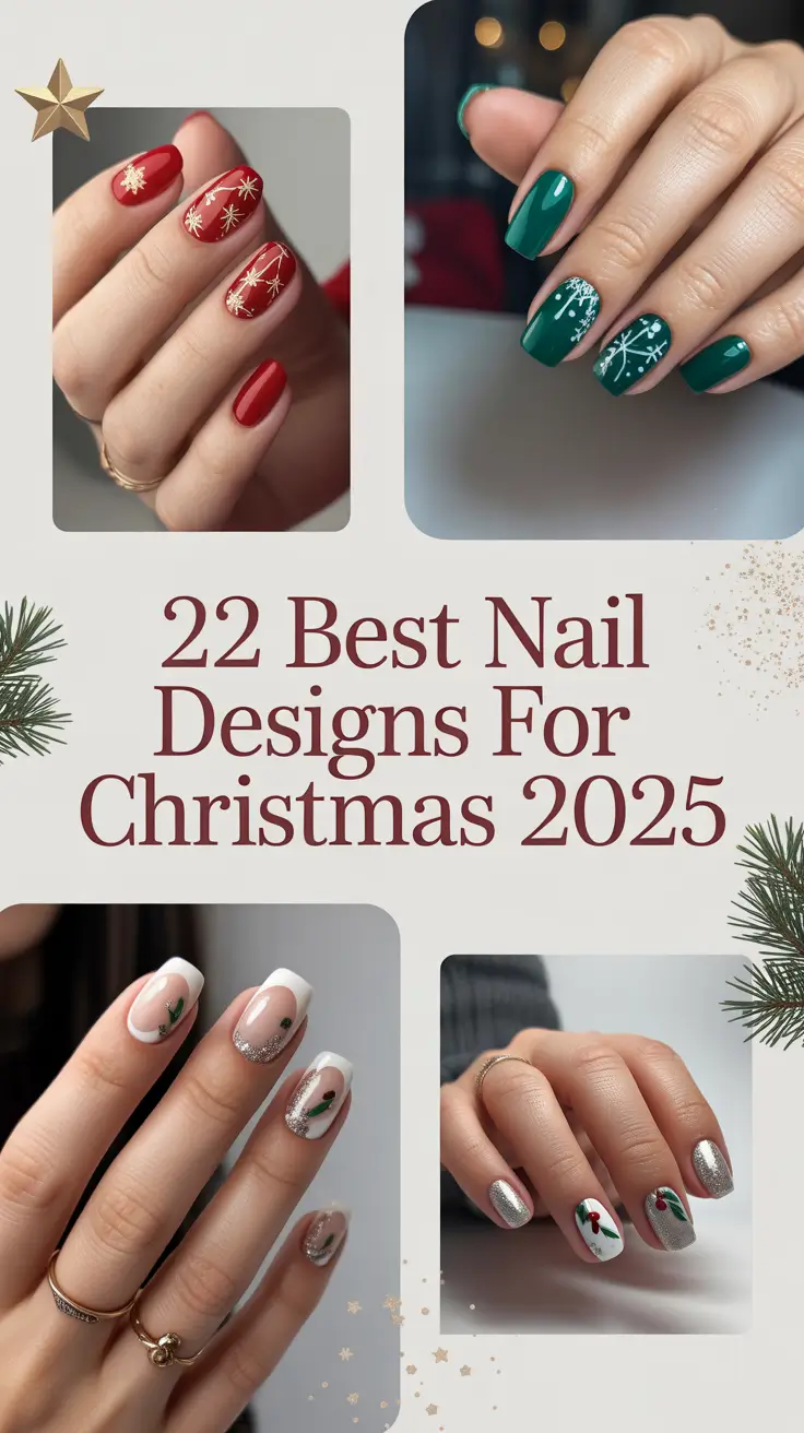Best Nail Designs for Christmas 2025: Cute, Easy & Trendy Holiday Manicure Ideas