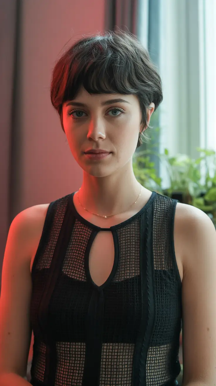 winter pixie haircuts 2024 - 2025 Soft Fringe Revival