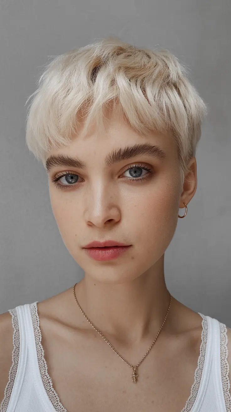 pixie haircut for winter Feathered Winter Pixie