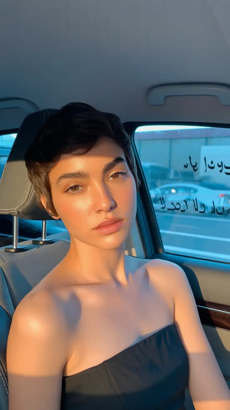 pixie haircut for winter Sunset Bronze Pixie