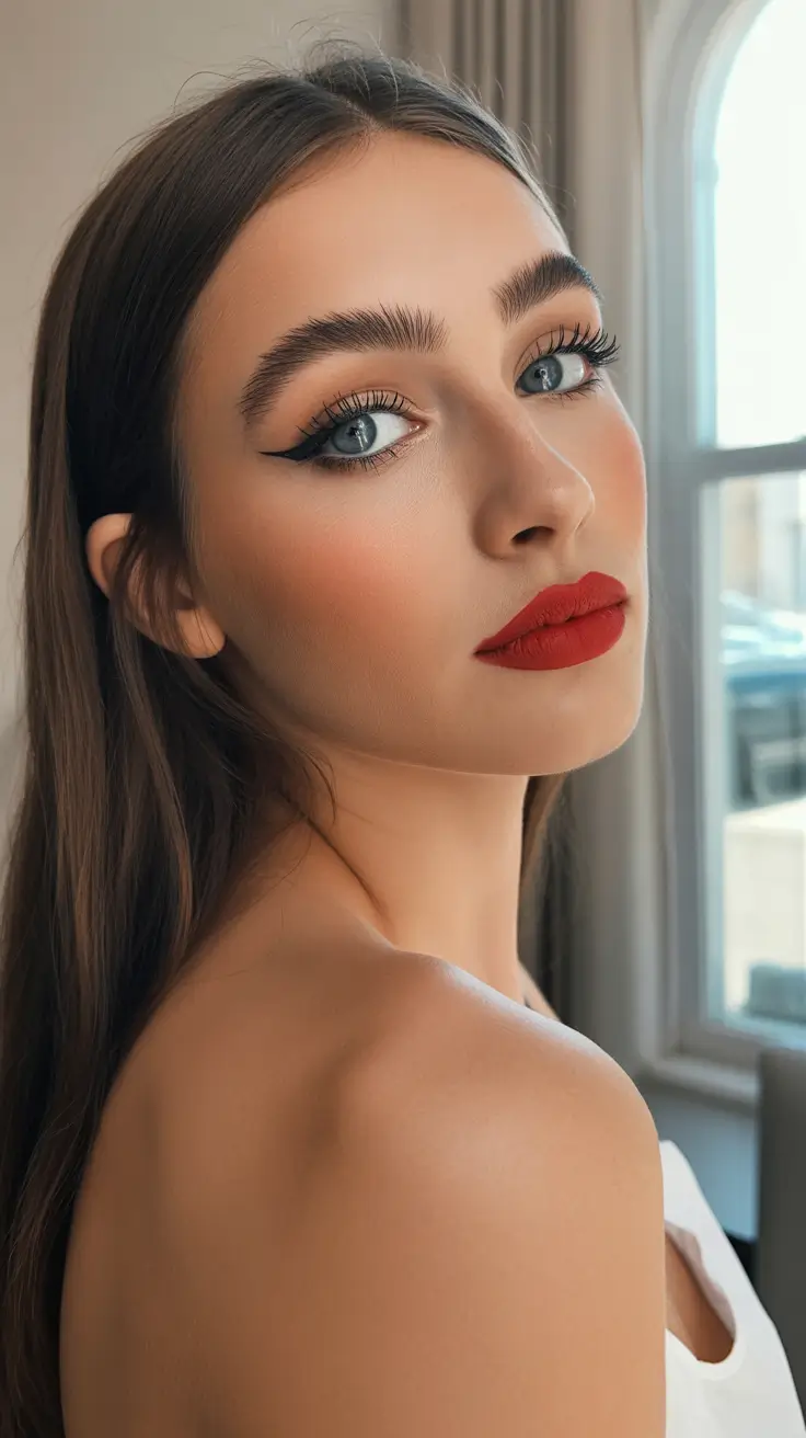 Christmas Hairstyles Trends 2025 Chic Straight Elegance
