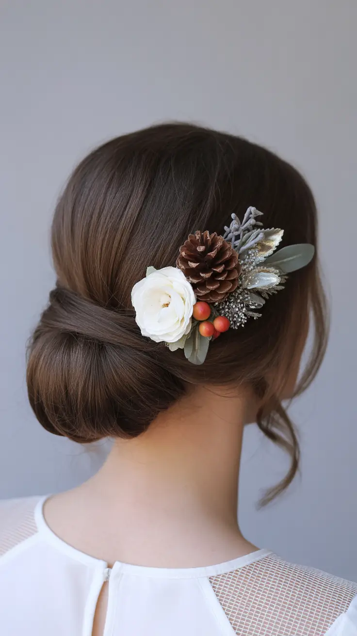 Christmas Hairstyles Trends 2025 Winter Pine Bun