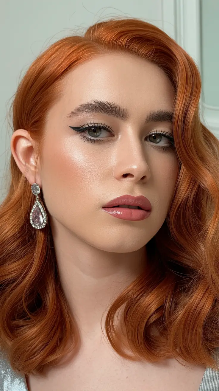 Christmas Hairstyles Trends 2025 Ginger Gloss Waves