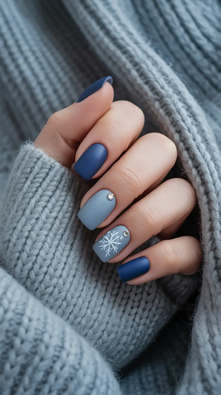 Christmas Nails 2025 Midnight Cozy Elegance