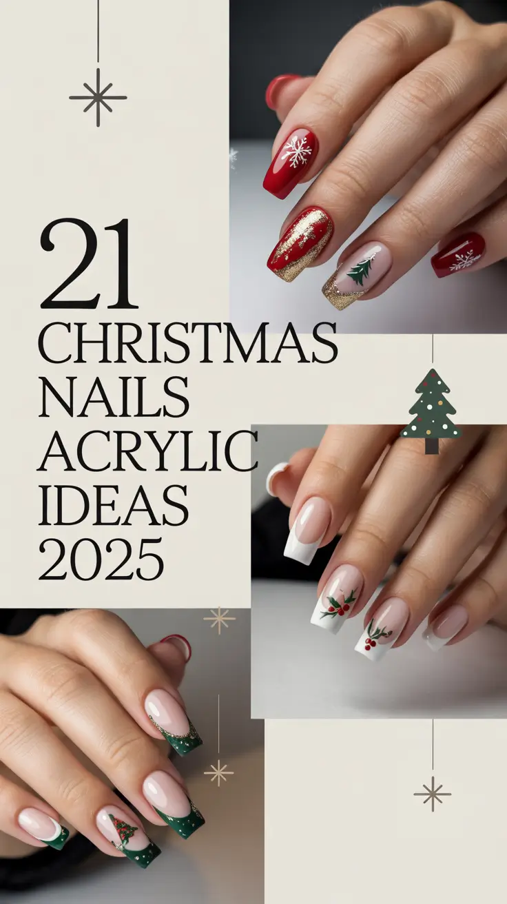 Christmas Nails Acrylic Ideas 2025: Trendy, Cute & Simple Winter Designs You’ll Want to Try