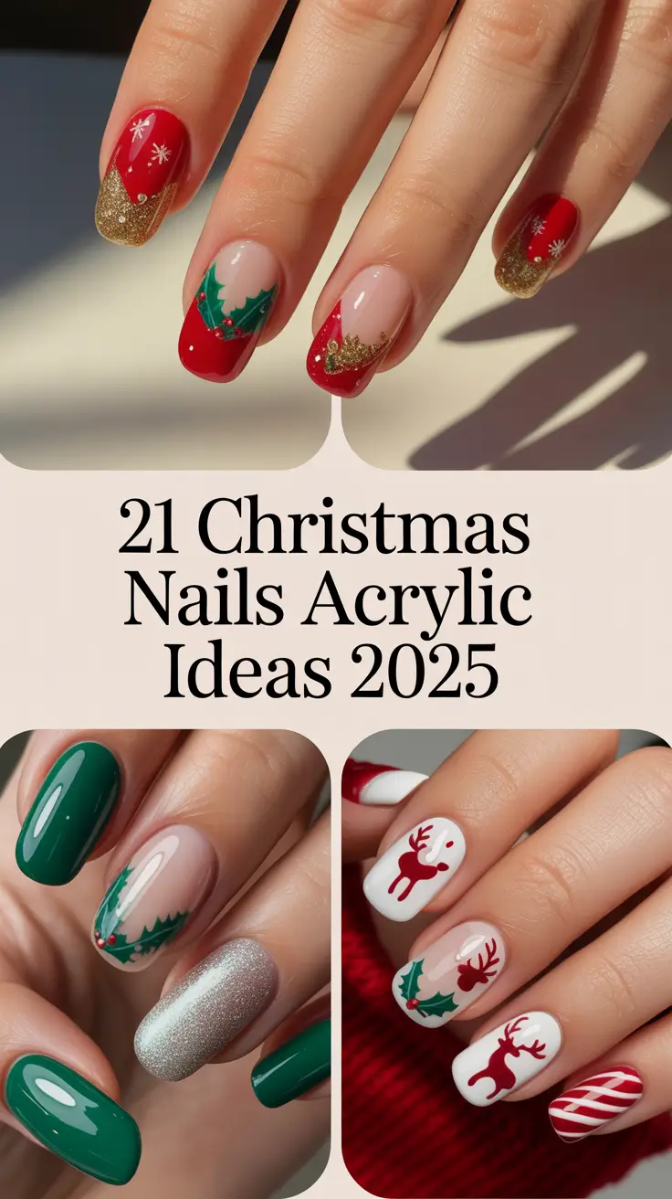 Christmas Nails Acrylic Ideas 2025: Trendy, Cute & Simple Winter Designs You’ll Want to Try