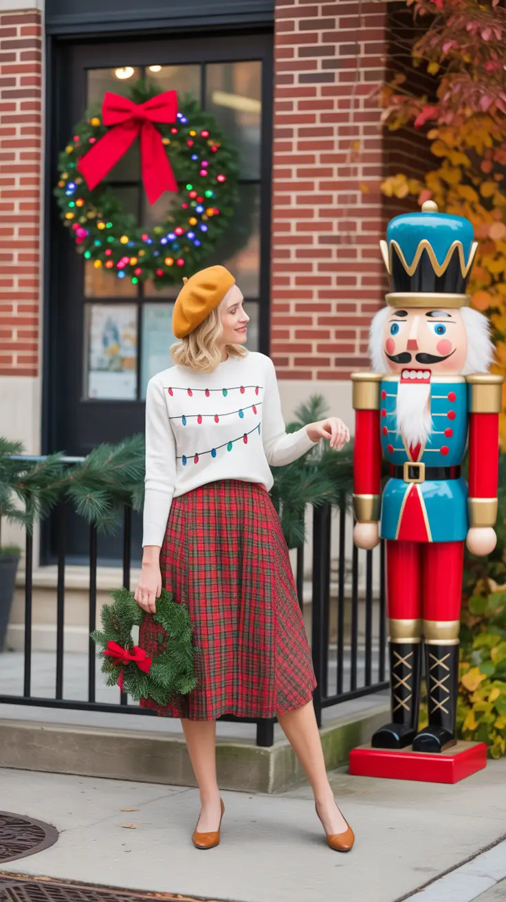 christmas outfits 2025 Vintage Lights & City Cheer