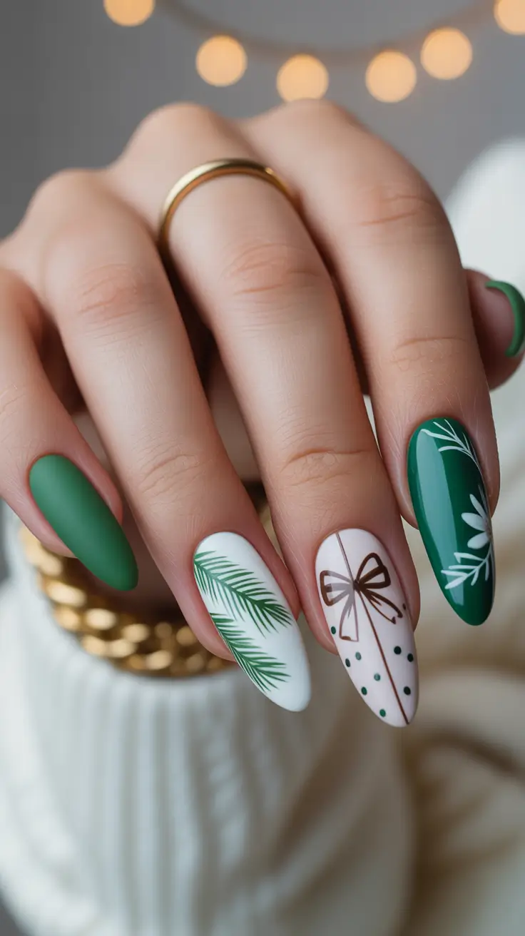 classy winter nails green Evergreen Gift