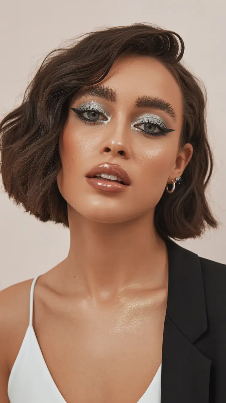 cute winter haircuts for women Textured Short Bob with Side Bangs