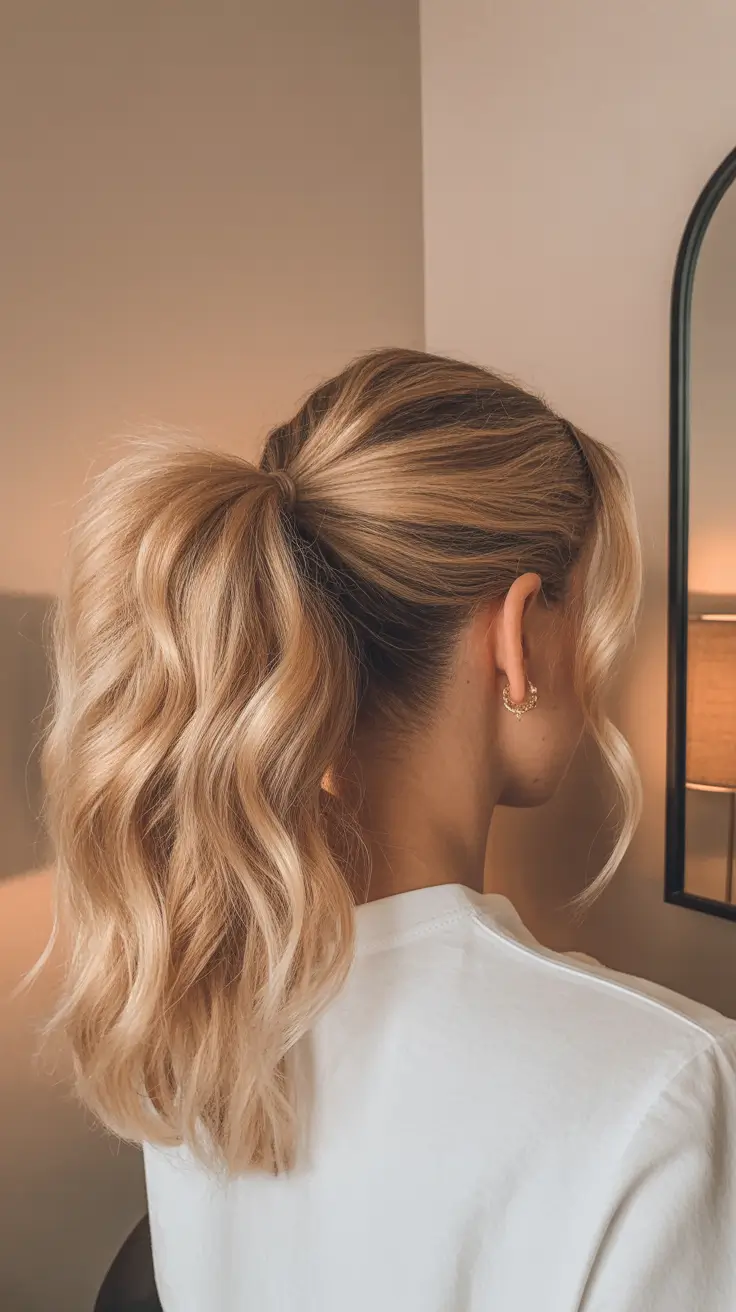 cute winter haircuts for women Wavy Ponytail with Volume