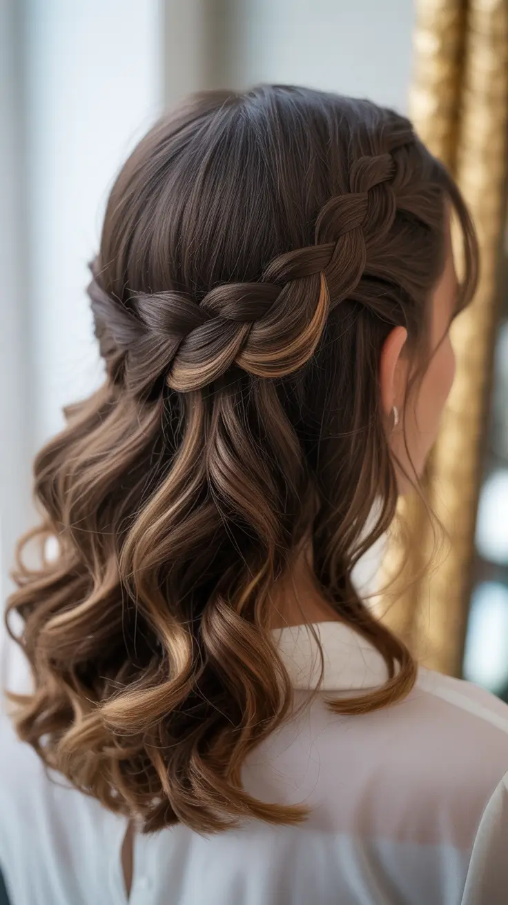 cute winter haircuts for women Romantic Braided Half-Up
