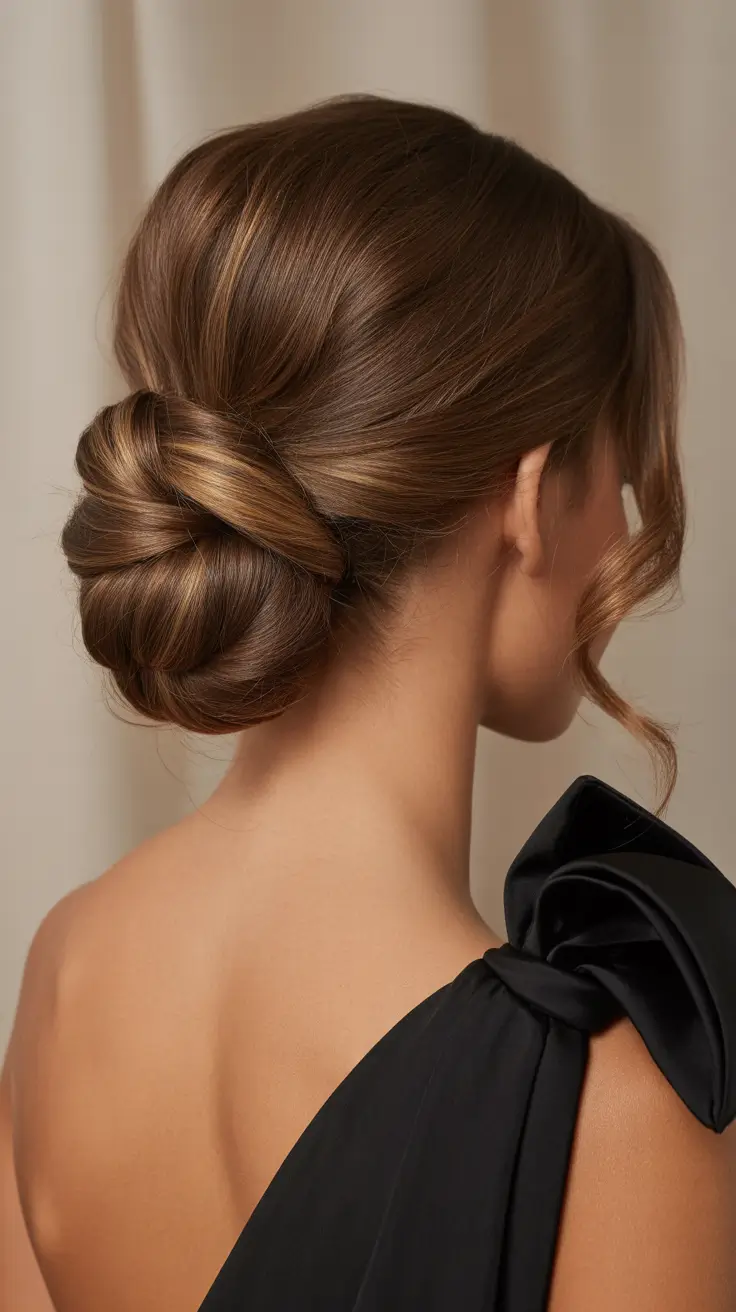 cute winter haircuts for women Classic Twisted Chignon