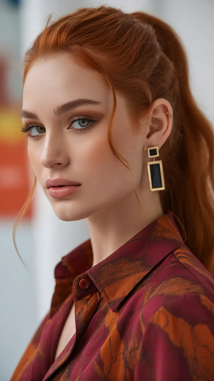 deep winter hair colors copper Copper Ponytail Chic