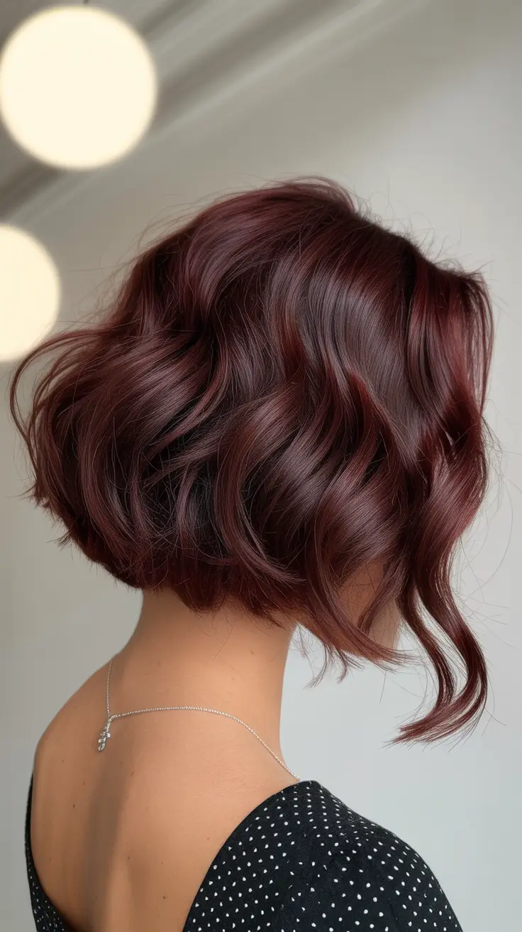 deep winter hair colors ideas red Berry Velvet Bob