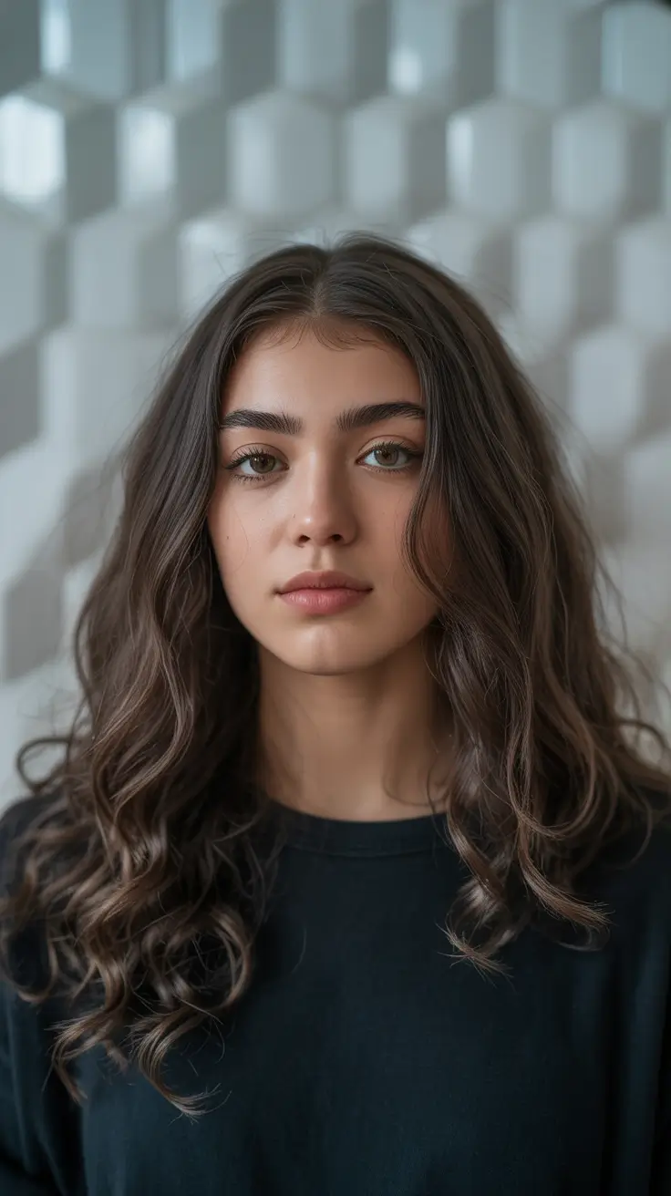 deep winter hair colors brown Cool Mocha Curls