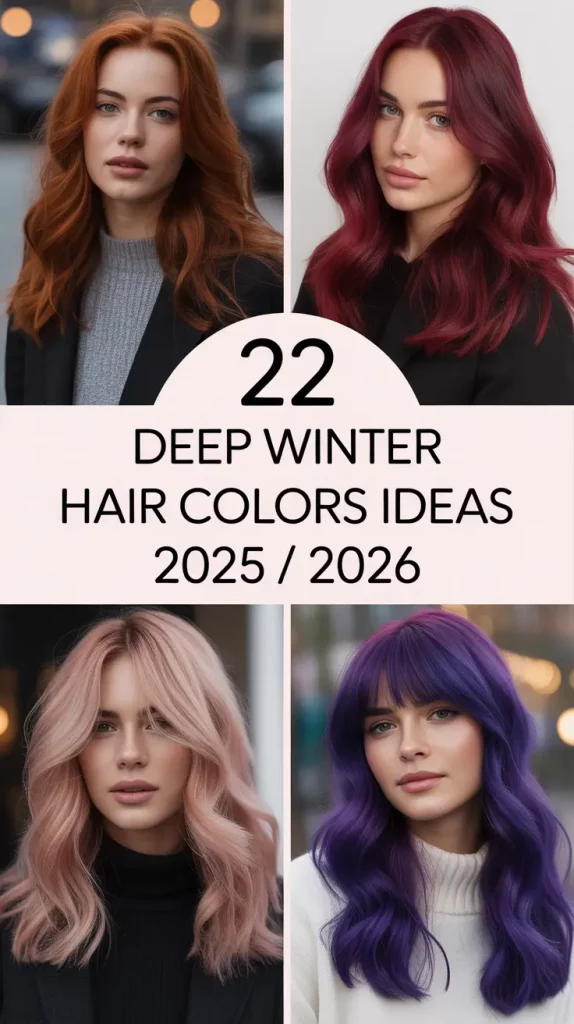 Deep Winter Hair Colors Ideas 2025 / 2026: The Best Brunette, Blonde & Red Shades to Try This Season