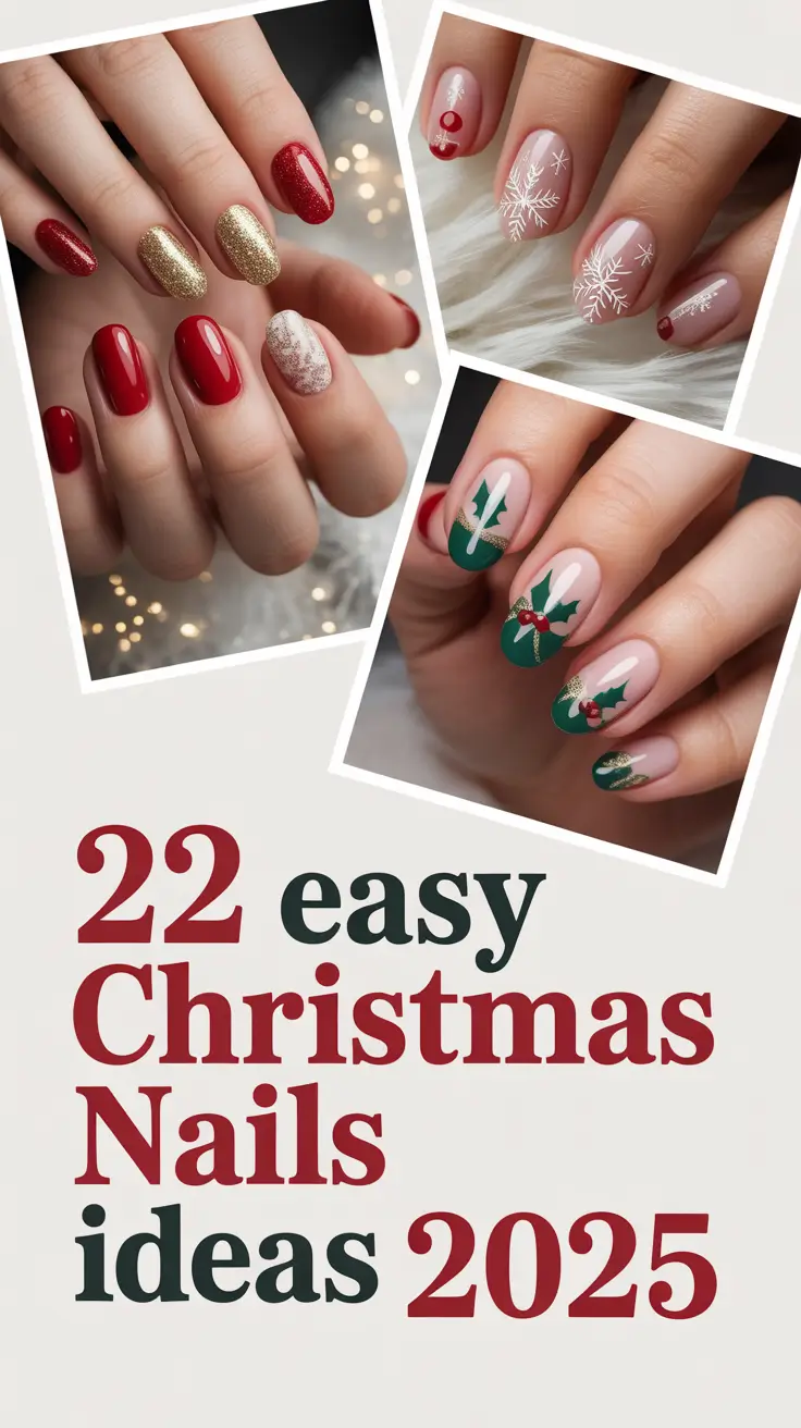 Easy Christmas Nails Ideas 2025: Cute, Simple & Festive Designs to Try at Home