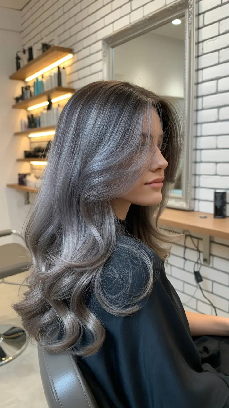 Highlight Trends Hair Colors Winter 2025-2026 Smoky Silver Melt